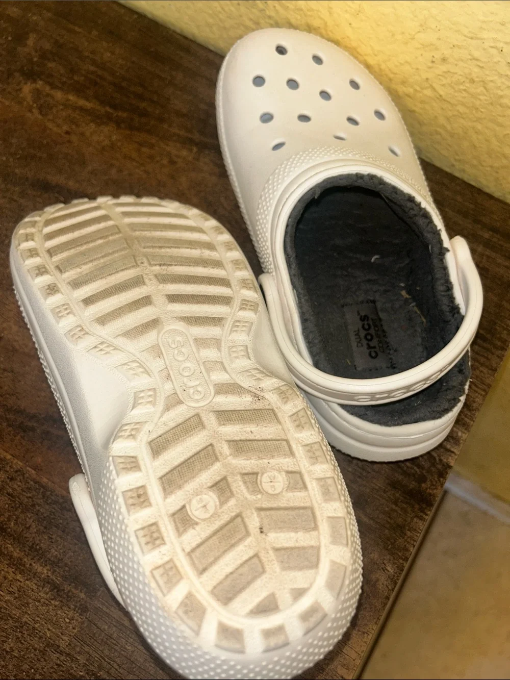 CROCS Kids White Classic Clog with Heel Strap
